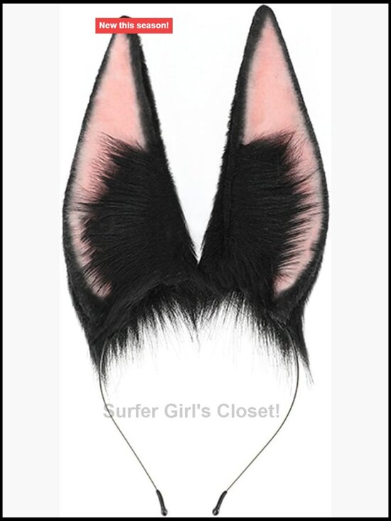 Furry Wolf Fox Ear Headband Cosplay Hair Accessory Handmade Faux Fur